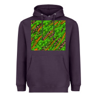Plum Distressed Shamrock And Leopard Heavyweight Hoodie - RanaPortraitStore
