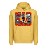 Antique Gold fire truck gnomes Premium Hoodie - Artiststas