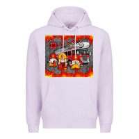 Lilac fire truck gnomes Premium Hoodie - Artiststas