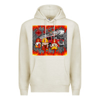 Oatmeal Heather fire truck gnomes Premium Hoodie - Artiststas