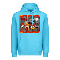 Ocean Blue fire truck gnomes Premium Hoodie - Artiststas