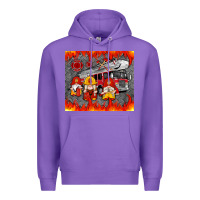 Purple fire truck gnomes Premium Hoodie - Artiststas
