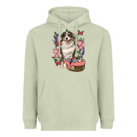 Matcha Easter Aussie Australian Shepherd Heavyweight Hoodie - RanaPortraitStore