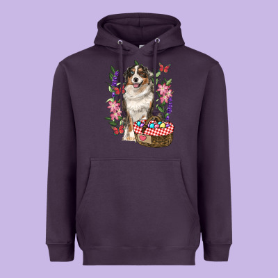 Heavyweight Hoodie Easter Aussie Australian Shepherd