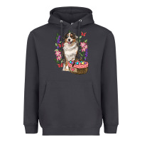 Smoke Easter Aussie Australian Shepherd Heavyweight Hoodie - RanaPortraitStore