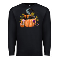 Black Kids Pumpkin with Halloween Premium Sweatshirt - texasbilliewilder