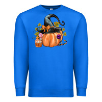 True Royal Kids Pumpkin with Halloween Premium Sweatshirt - texasbilliewilder