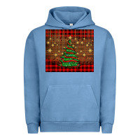 Pigment Pebble Blue Christmas trees Urban Hoodie - AdoDesignShop