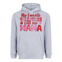 Heather Grey my favorite valentines call me mama Heavyweight Hoodie - texasbilliewilder