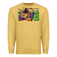 Antique Gold Love Halloween Cow Premium Sweatshirt - texasbilliewilder