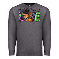 Charcoal Heather Love Halloween Cow Premium Sweatshirt - texasbilliewilder