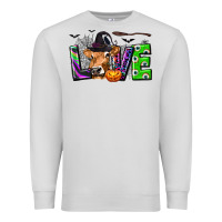 Dove Grey Love Halloween Cow Premium Sweatshirt - texasbilliewilder