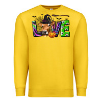 Lemon Love Halloween Cow Premium Sweatshirt - texasbilliewilder