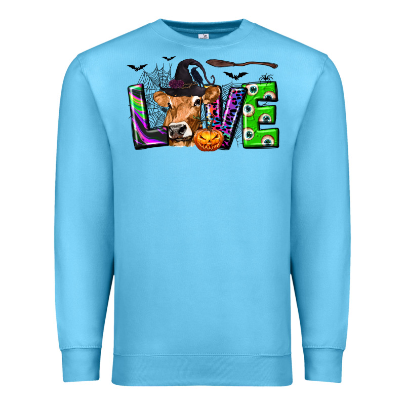 Love Halloween Cow Premium Sweatshirt by texasbilliewilder | Teevron
