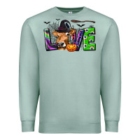 Seafoam Love Halloween Cow Premium Sweatshirt - texasbilliewilder