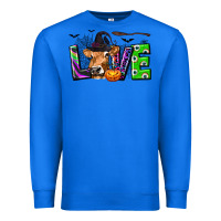True Royal Love Halloween Cow Premium Sweatshirt - texasbilliewilder