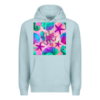 Blue Mist summer beach seamless pattern Premium Hoodie - BundleAndBundleShop