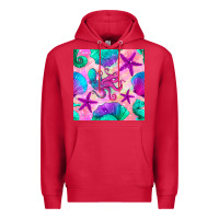 Cardinal summer beach seamless pattern Premium Hoodie - BundleAndBundleShop