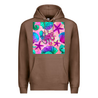 Chestnut summer beach seamless pattern Premium Hoodie - BundleAndBundleShop