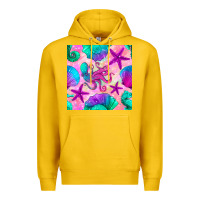 Lemon summer beach seamless pattern Premium Hoodie - BundleAndBundleShop