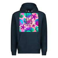 Navy summer beach seamless pattern Premium Hoodie - BundleAndBundleShop