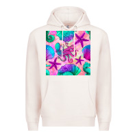 Pale Pink summer beach seamless pattern Premium Hoodie - BundleAndBundleShop