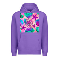 Purple summer beach seamless pattern Premium Hoodie - BundleAndBundleShop