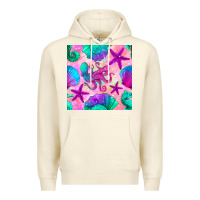 Sandshell summer beach seamless pattern Premium Hoodie - BundleAndBundleShop