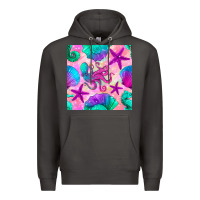 Smoke summer beach seamless pattern Premium Hoodie - BundleAndBundleShop