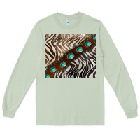 Matcha zebra gemstone leather Long Sleeve Tee - BarkalooDesign