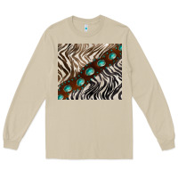 Mushroom zebra gemstone leather Long Sleeve Tee - BarkalooDesign
