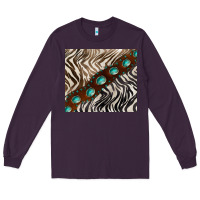 Plum zebra gemstone leather Long Sleeve Tee - BarkalooDesign