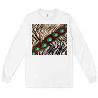 White zebra gemstone leather Long Sleeve Tee - BarkalooDesign
