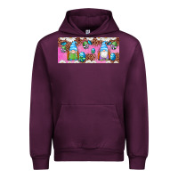 Mauve Wine Western Easter Day Gnomes With Eggs Urban Hoodie - Artiststas