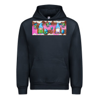 Navy Western Easter Day Gnomes With Eggs Urban Hoodie - Artiststas