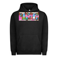 Pigment Black Western Easter Day Gnomes With Eggs Urban Hoodie - Artiststas