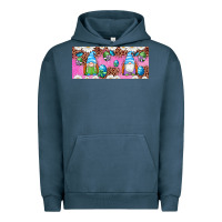 Pigment Midnight Navy Western Easter Day Gnomes With Eggs Urban Hoodie - Artiststas
