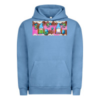 Pigment Pebble Blue Western Easter Day Gnomes With Eggs Urban Hoodie - Artiststas