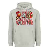 Moon Dust just a girl who loves valentine Heavyweight Hoodie - texasbilliewilder