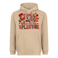 Mushroom just a girl who loves valentine Heavyweight Hoodie - texasbilliewilder