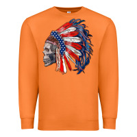 Carrot american indian headdress with skull Premium Sweatshirt - RanaPortraitStore