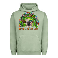 Pigment Oil Green Western Happy St. Patrick's Day Cow Rainbow Urban Hoodie - Artiststas