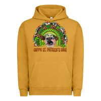 Pigment Peanut Butter Western Happy St. Patrick's Day Cow Rainbow Urban Hoodie - Artiststas