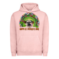 Pigment Salmon Western Happy St. Patrick's Day Cow Rainbow Urban Hoodie - Artiststas