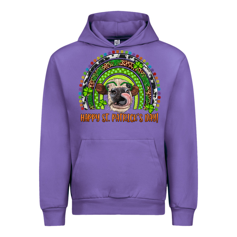 Western Happy St. Patrick's Day Cow Rainbow Urban Hoodie by Artiststas | Teevron