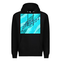 Black fish and sea seamless pattern Premium Hoodie - BundleAndBundleShop