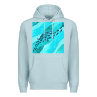 Blue Mist fish and sea seamless pattern Premium Hoodie - BundleAndBundleShop