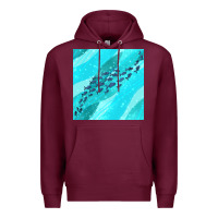 Burgundy fish and sea seamless pattern Premium Hoodie - BundleAndBundleShop