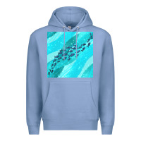 Colony Blue fish and sea seamless pattern Premium Hoodie - BundleAndBundleShop