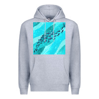 Heather Grey fish and sea seamless pattern Premium Hoodie - BundleAndBundleShop